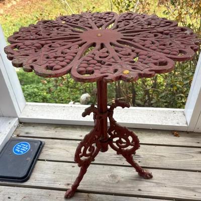 Round Cast Iron Accent Table