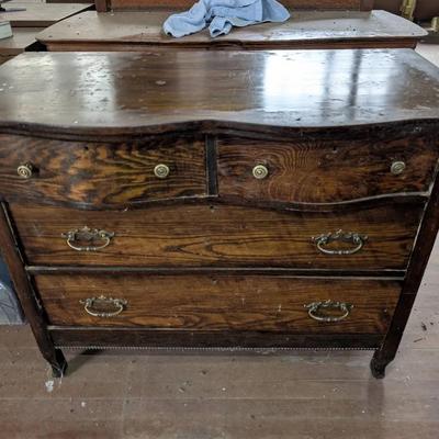 Antique Oak Dresser w/ Mirror 