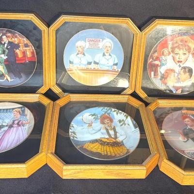 Six Hamilton Collection “I Love Lucy” Plates-Framed