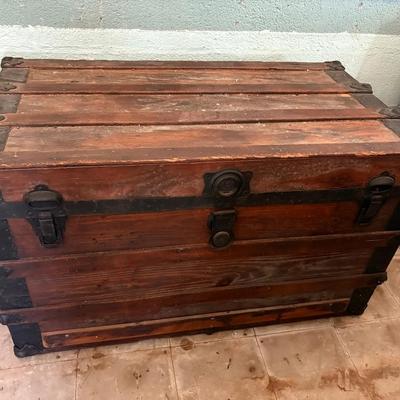 Vintage Cedar Lined Travel Trunk