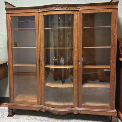 Vintage Three Door Display Cabinet 