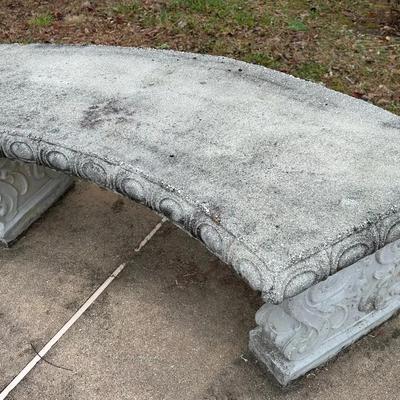 Pair Of Concrete Garden Benches 