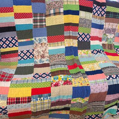 Hand Crafted Vintage Quilt 76x65”
