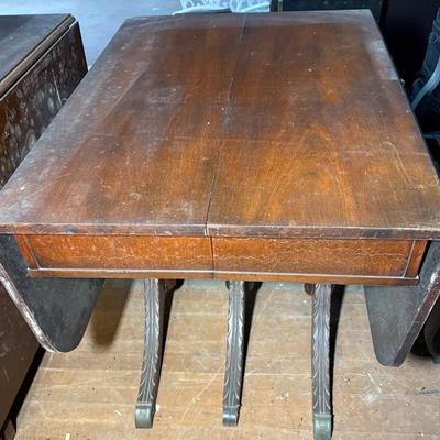 Duncan Phyfe Drop Side Dining Table 