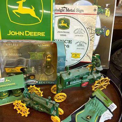 John Deere Decorative Collectibles-Cast Tractors, Tin Signs