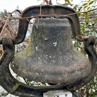 Cast Iron Dinner Bell And Frame 
