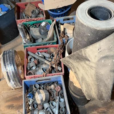 Mystery Lot Of Pipe Fittings, Spikes And More 