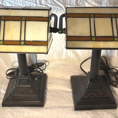 Two Matching Desk Lamps