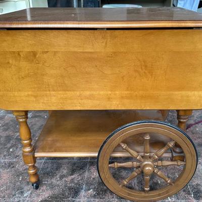 Vintage Drop Leaf Tea Cart