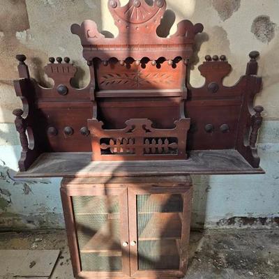 Antique Cupboard Cabinet & Shelf Top