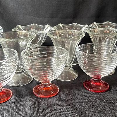 Lot of Vintage Sundae Cups 
