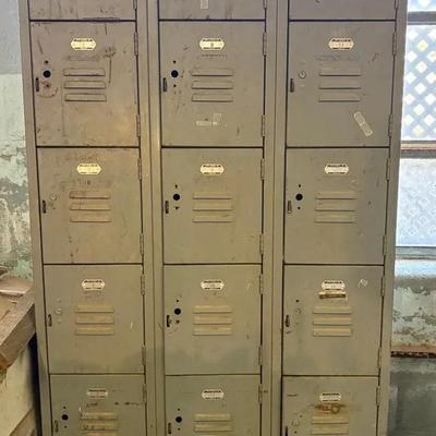 Vintage Set Of Steel Penco Lockers-18