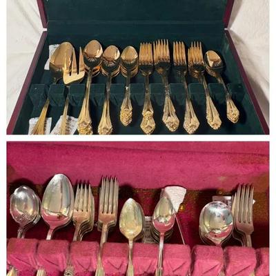 Assortment Of Community Flatware & Stainless Gold Tone Flatware 