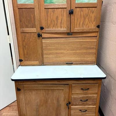 Vintage Sellers Oak Hoosier Cabinet