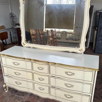 French Provincial Style White Dresser