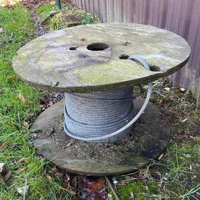 Partial Spool Of Twisted Wire Cable