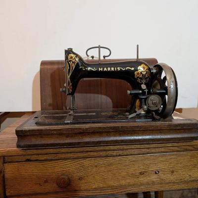Antique Winselmann Titan Hand Crank Sewing Machine 