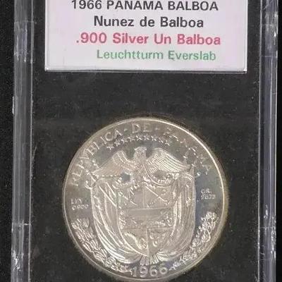 1966 Panama Silver Proof Balboa .900 Silver Coin