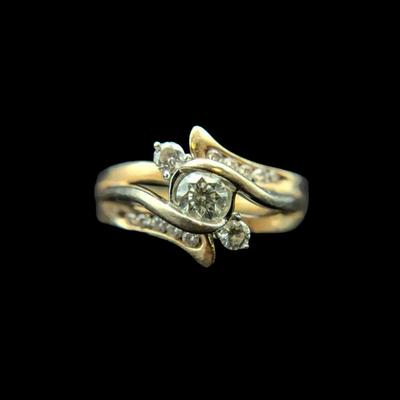 14K Two-Tone Gold Diamond Ring, NAGL #1103819