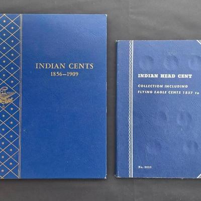 2 Books of Indian Head Cents, 41 Coins Total