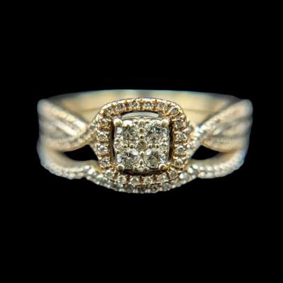 14k/10k Two-Tone Gold Wedding Ring Set, NAGL #1211516