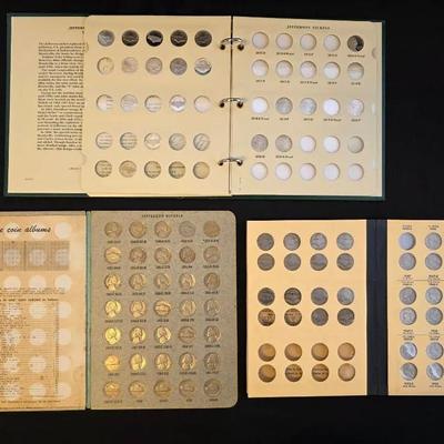 3 Books of Jefferson Nickels, Lots of Uncirculated and Proof Coins