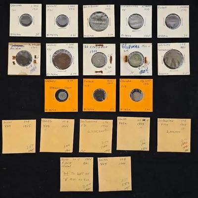 20 Foreign Coins from a 1960s Collection