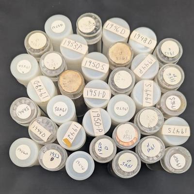 Partial & Full Rolls of Wheat Cents, Over 800 Total