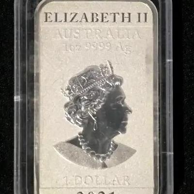 Australia 2021 $1.00 Silver 1oz .9999 Bar