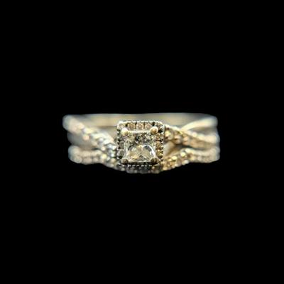 10K White Gold Diamond Ring Set, NAGL #1211502
