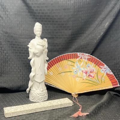 Welk Asian Figurine and Fan
