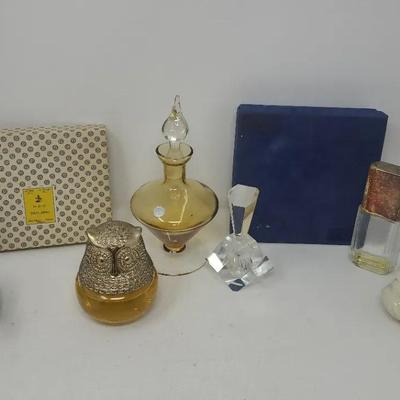 Collaboration of Vintage Colognes and Perfum Bottles