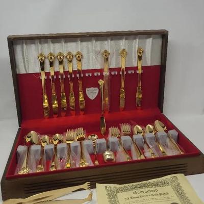23 Karat Electro-Gold Plated Silverware 