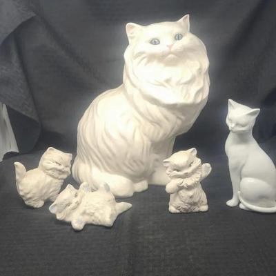Ceramic Cat Figurines 