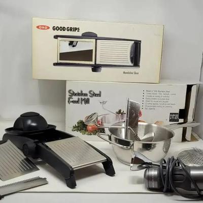 Food Mill, Slicer, and Mixer