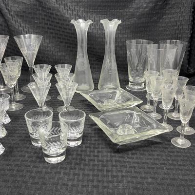 Etched Glassware 