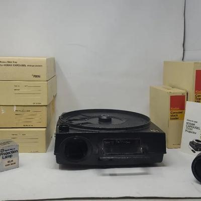 Kodak Carousel Projector and Slide Trays
