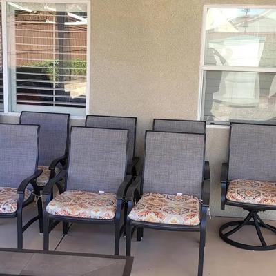 8 Hampton Bay Patio Table Chairs