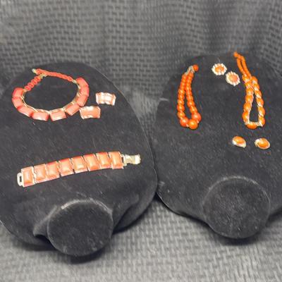 Coral Colored Costume Jewelry 