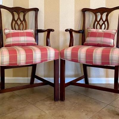 Vintage Mohagany Chippendale Chairs 