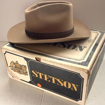 Stetson 7 1/2 Stampede Palomino Beaver Felt Cowboy Hat with Box
