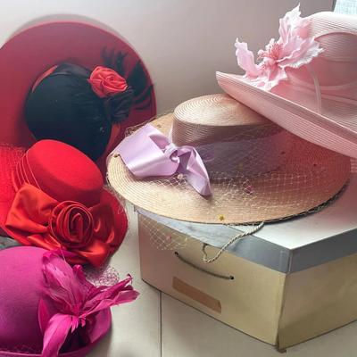 Ladies’ Hats -Pinks and Reds - Wool, Deerskin