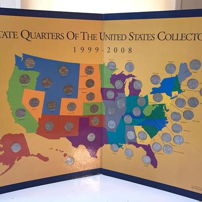 1999-2008 “First State Quarters of the United States Collector's Map 