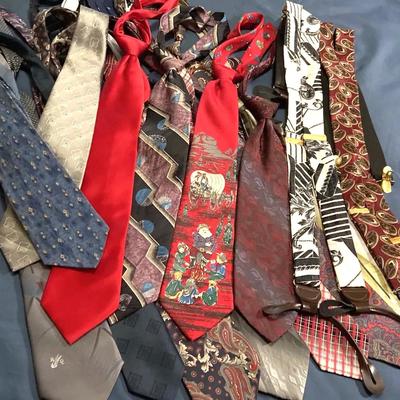 Men’s Dress Ties and Suspenders - Very Good Condition