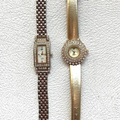 Elizabeth Taylor Goldtone Rhinestone Ladies’ Wristwatches