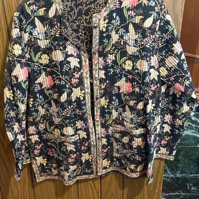Vintage 90s India Cotton Quilted Reversible Jacket