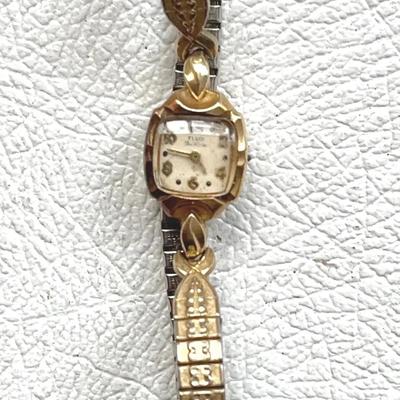 14k Gold Elgin De Luxe Ladies’ Vintage Wristwatch c1930s
