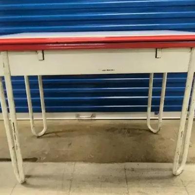 1950s Enamel Top Extension Kitchen Table