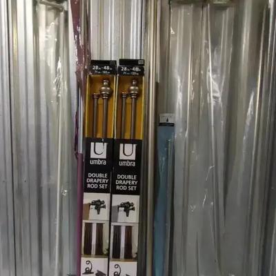 Assorted Curtain/ Drapery Rod Lot (9)