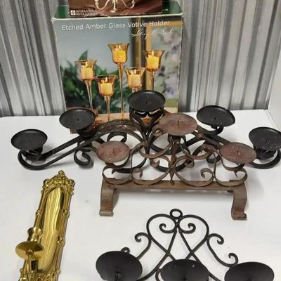 Metal Candelabra's and Candle Holders